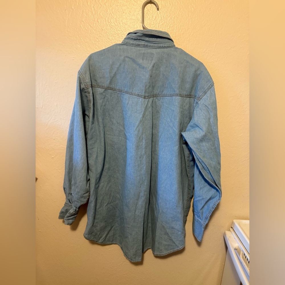 Denim Button-Up Shirt with pearl snap - Picture 9 of 9
